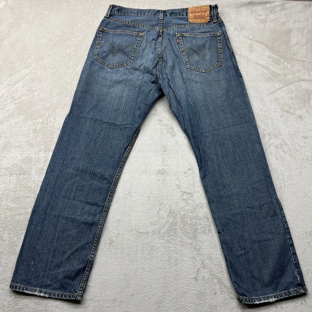 Vintage Levi's 505 Regular Fit Jeans Men 34x30 Blue Straight Dark Wash Denim Y2K